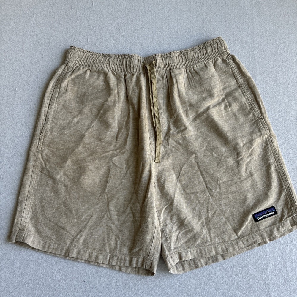 Patagonia Baggies Natural Shorts Men's Medium Beige Hemp Organic Cotton Outdoor